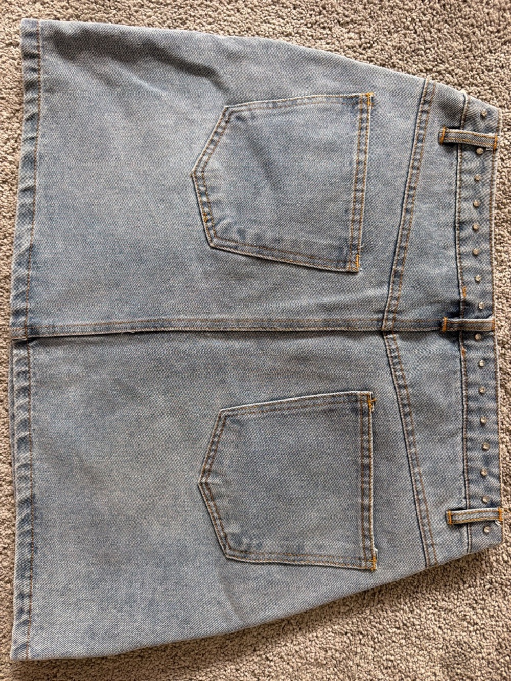 Denim Rhinestone Skirt - Picture 3 of 3